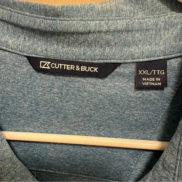 Cutter & Buck Men's Blue Forge Heather Polo Size XXL - Picture 4 of 7